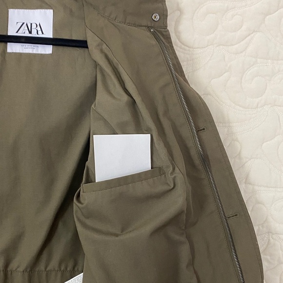 Zara Military Jacket Mens Size Medium Hooded - Picture 8 of 15